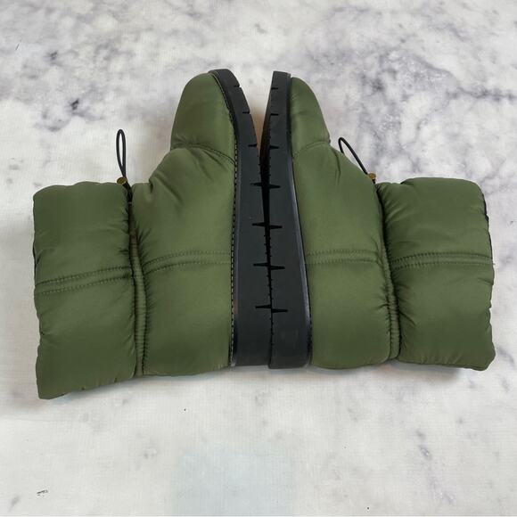 J. Crew Elsa Primaloft Puffer Snow Boots Olive Green NWOB - Picture 8 of 10